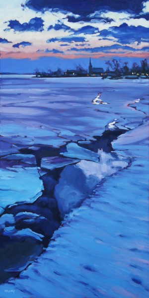 Clear Pointe, <span class='en'>oil on canvas,</span> <span class='fr'>huile sur toile,</span> 36<span class='en'>in</span><span class='fr'>po</span> x 18<span class='en'>in</span><span class='fr'>po</span> (<span class='en'>SOLD</span><span class='fr'>VENDU</span>)