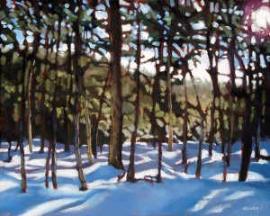 Backlit Boreal, <span class='en'>oil on canvas,</span> <span class='fr'>huile sur toile,</span> 16<span class='en'>in</span><span class='fr'>po</span> x 20<span class='en'>in</span><span class='fr'>po</span> (<span class='en'>SOLD</span><span class='fr'>VENDU</span>)