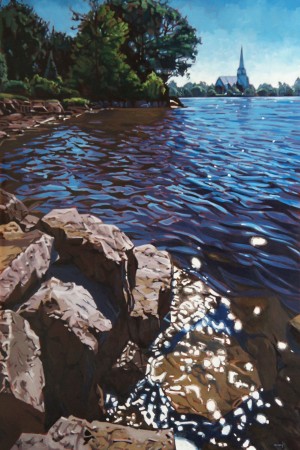 Pointe-Claire Bay, <span class='en'>oil on canvas,</span> <span class='fr'>huile sur toile,</span> 60<span class='en'>in</span><span class='fr'>po</span> x 40<span class='en'>in</span><span class='fr'>po</span> (<span class='en'>SOLD</span><span class='fr'>VENDU</span>)