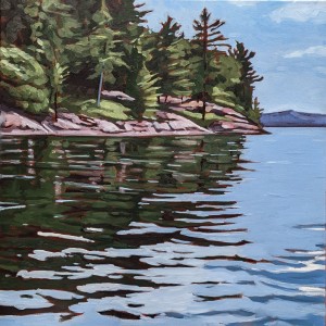 Lake of Bays, <span class='en'>oil on canvas,</span> <span class='fr'>huile sur toile,</span> 18<span class='en'>in</span><span class='fr'>po</span> x 18<span class='en'>in</span><span class='fr'>po</span> (<span class='en'>SOLD</span><span class='fr'>VENDU</span>)