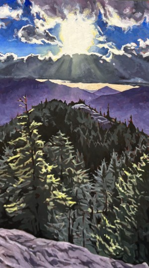 Cloudbreak, <span class='en'>oil on canvas,</span> <span class='fr'>huile sur toile,</span> 36<span class='en'>in</span><span class='fr'>po</span> x 20<span class='en'>in</span><span class='fr'>po</span> (<span class='en'>AVAILABLE</span><span class='fr'>DISPONIBLE</span>)