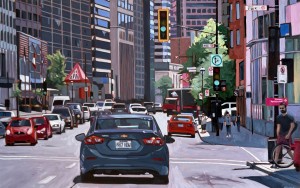 I Wish I Was on Sherbrooke Now, <span class='en'>oil on canvas,</span> <span class='fr'>huile sur toile,</span> 30<span class='en'>in</span><span class='fr'>po</span> x 48<span class='en'>in</span><span class='fr'>po</span> (<span class='en'>AVAILABLE</span><span class='fr'>DISPONIBLE</span>)